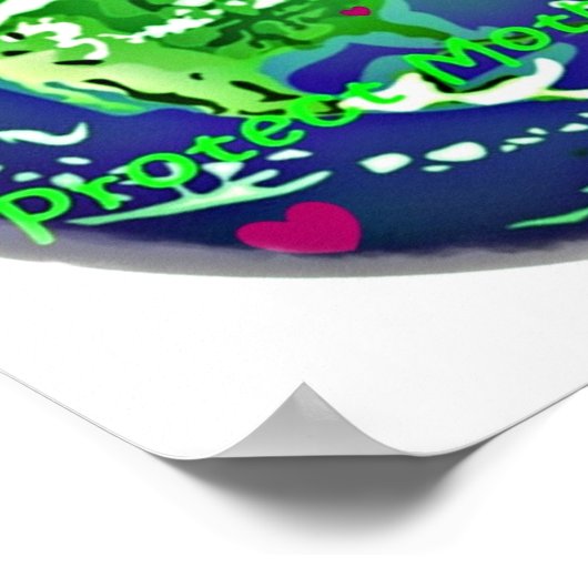 Bescherm het poster voor wereldwijde vrede in Moed (Hoek)