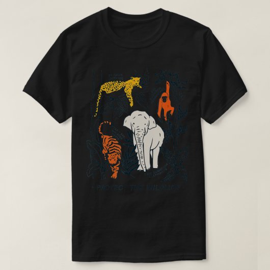 Bescherm het Shirt Endange van het wilde flesje (Design voorkant)