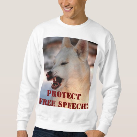 Bescherm het sweatshirt van Free Speech (Voorkant)