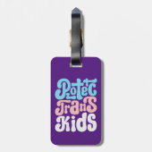 Bescherm het Trans-Kinder Bagagelabel (Achterkant verticaal)