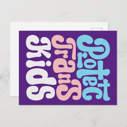Bescherm het Trans-Kinder Briefkaart (Voorkant / Achterkant)