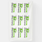 Bescherm honden - Ja op 13 kleine banners (Verticaal)