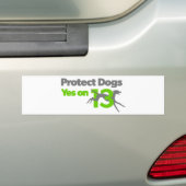 Bescherm honden - Stemming ja op 13 bumpersticker (Op auto)