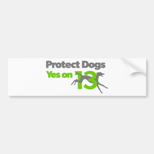 Bescherm honden - Stemming ja op 13 bumpersticker (Voorkant)