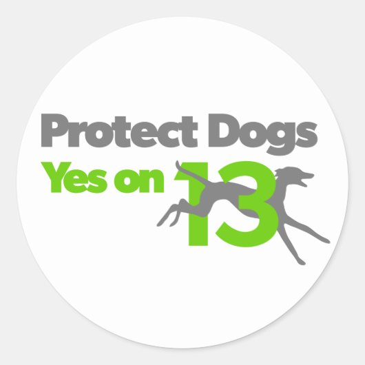 Bescherm honden - Stemming ja op 13 sticker (Voorkant)