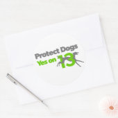 Bescherm honden - Stemming ja op 13 sticker (Envelop)