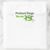 Bescherm honden - Stemming ja op 13 sticker (Tas)