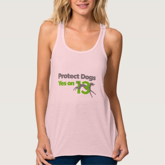 Bescherm honden - Stemming ja op 13 Tanktop (Voorkant)