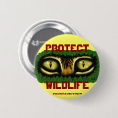 Bescherm in het wild levende tijgerogen grafische ronde button 5,7 cm (Voorkant /achterkant)