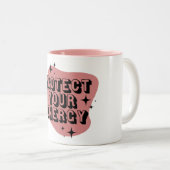 Bescherm je energie 3 tweekleurige koffiemok (Voorkant rechts)