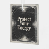 Bescherm Je Energie Glas Ornament (Voorkant links)