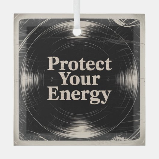 Bescherm Je Energie Glas Ornament (Voorkant)