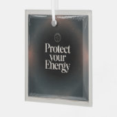 Bescherm Je Energie Glas Ornament (Voorkant links)