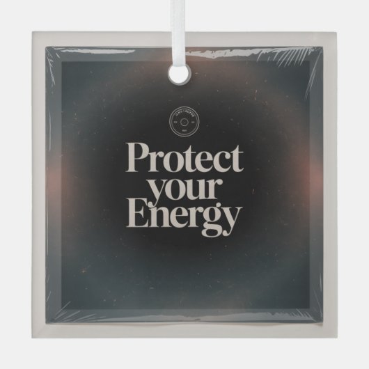 Bescherm Je Energie Glas Ornament (Voorkant)