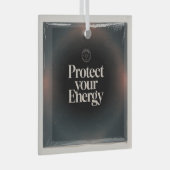 Bescherm Je Energie Glas Ornament (Voorkant Rechts)