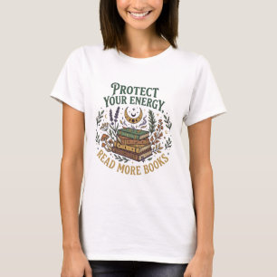 Bescherm Je Energie Lees Meer Boeken Hemels Boek T-shirt