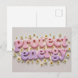 Bescherm Je Energie Pastel Bloemige Briefkaart