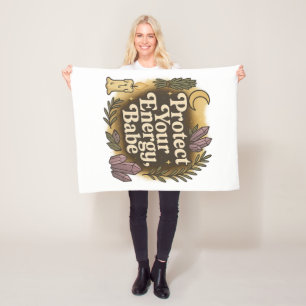 Bescherm je energie, schat Groovy Heksenmaan Sterr Fleece Deken