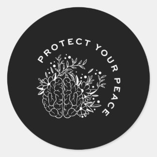 Bescherm je geestelijke gezondheid Bewustzijn hers Ronde Sticker