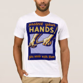 Bescherm je handen! t-shirt (Voorkant)