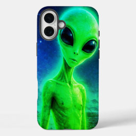 Bescherm je nieuwe iPhone met een groen buitenaard 16 Plus Hoesje