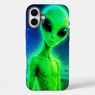 Bescherm je nieuwe iPhone met een groen buitenaard 16 Plus Hoesje
