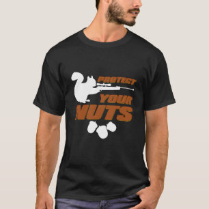 Bescherm je nootjes grappige eekhoorn met Pistool T-shirt