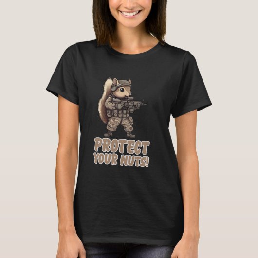 Bescherm je noten Ninja Squirrel Samurai T-shirt (Voorkant)