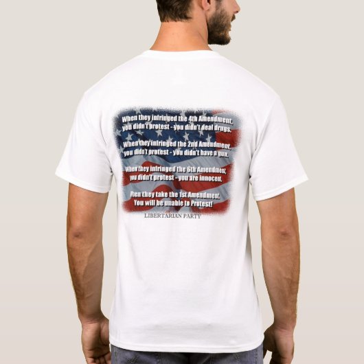 Bescherm je rechten! t-shirt (Achterkant)