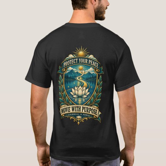 Bescherm Je Vrede Beweeg Met Doel T-shirt (Achterkant)