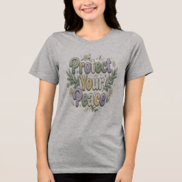 Bescherm je vrede inspirerend citaat ontwerp Tri-Blend shirt