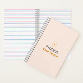 Bescherm Je Vrede – Minimaal Motiverende Quote Gee Notitieboek