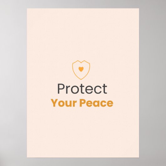 Bescherm je vrede – Minimaal Quote Poster (Voorkant)