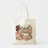 Bescherm Je Vrede Zelfzorg Bloementas Tote Bag (Voorkant)