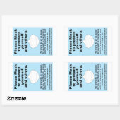 Bescherm jezelf en anderen 4 papersticker rechthoekige sticker (Vel)