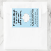 Bescherm jezelf en anderen 4 papersticker rechthoekige sticker (Tas)