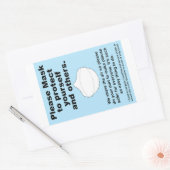 Bescherm jezelf en anderen 4 papersticker rechthoekige sticker (Envelop)