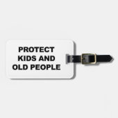 Bescherm Kinder en oude mensen Bagagelabel (Voorkant horizontaal)