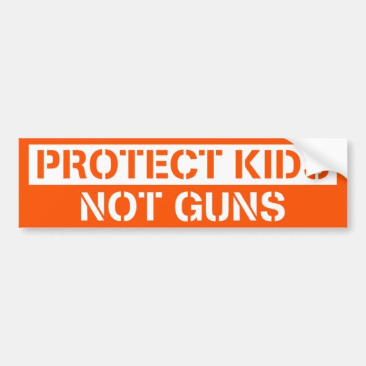 Bescherm Kinder Pistolen Pistool Hervorming Bumpersticker (Voorkant)