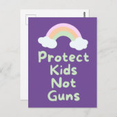 Bescherm Kinder Pistolen Word Art Briefkaart (Voorkant / Achterkant)