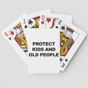 Bescherm Kinderen en Oude Mensen Pokerkaarten