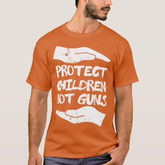 Bescherm kinderen Geen Pistolen Draag Oranje dag T-shirt