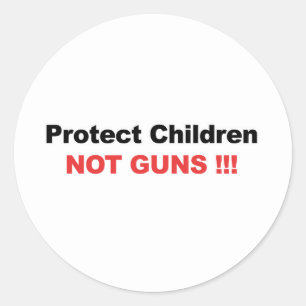 Bescherm kinderen, geen Pistolen Ronde Sticker
