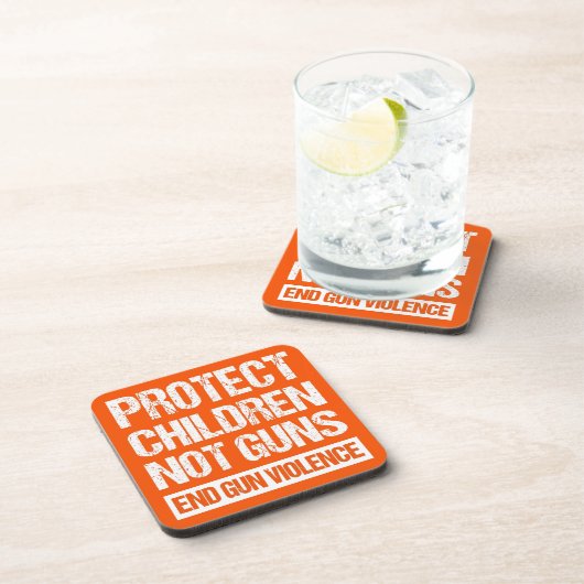 Bescherm kinderen, geen Pistolen - Stop Pistool ge Bier Onderzetter (Rechterzijde)