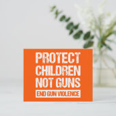 Bescherm kinderen, geen Pistolen - Stop Pistool ge Briefkaart (Staand voorkant)