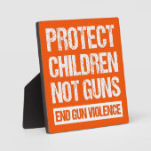 Bescherm kinderen, geen Pistolen - Stop Pistool ge Fotoplaat (Voorkant)