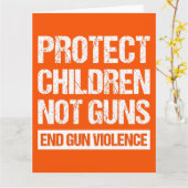 Bescherm kinderen, geen Pistolen - Stop Pistool ge Kaart (Gele Bloem)