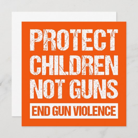 Bescherm kinderen, geen Pistolen - Stop Pistool ge Kaart (Voorkant / Achterkant)