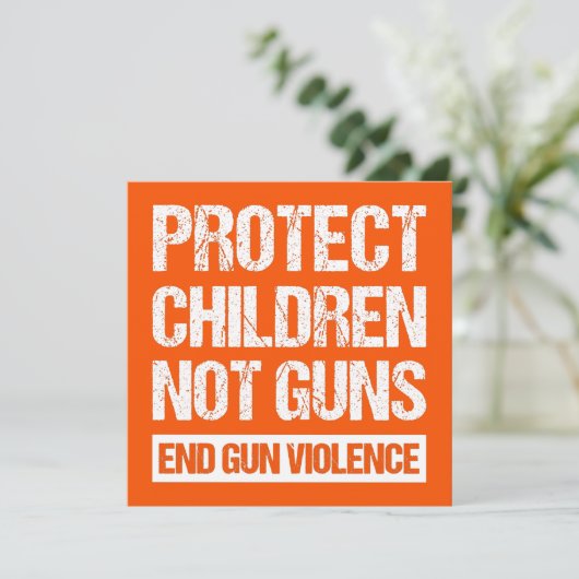 Bescherm kinderen, geen Pistolen - Stop Pistool ge Kaart (Staand voorkant)