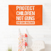 Bescherm kinderen, geen Pistolen - Stop Pistool ge Spandoek (Insitu)